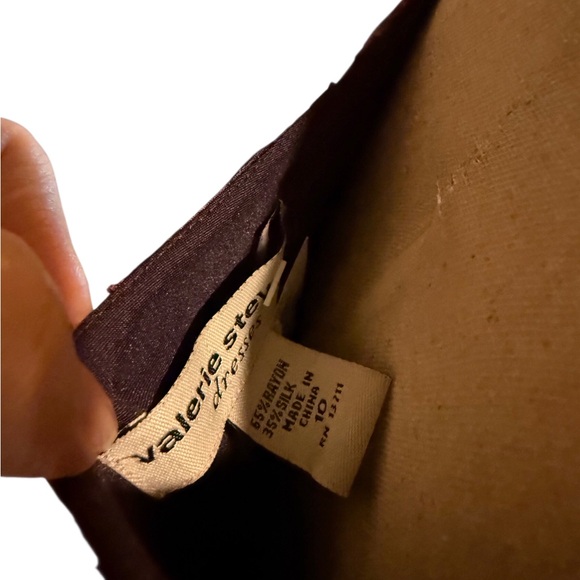 Vintage 90s Valerie Stevens Purple Burnout style gown w/slit SZ 10. - Picture 3 of 12